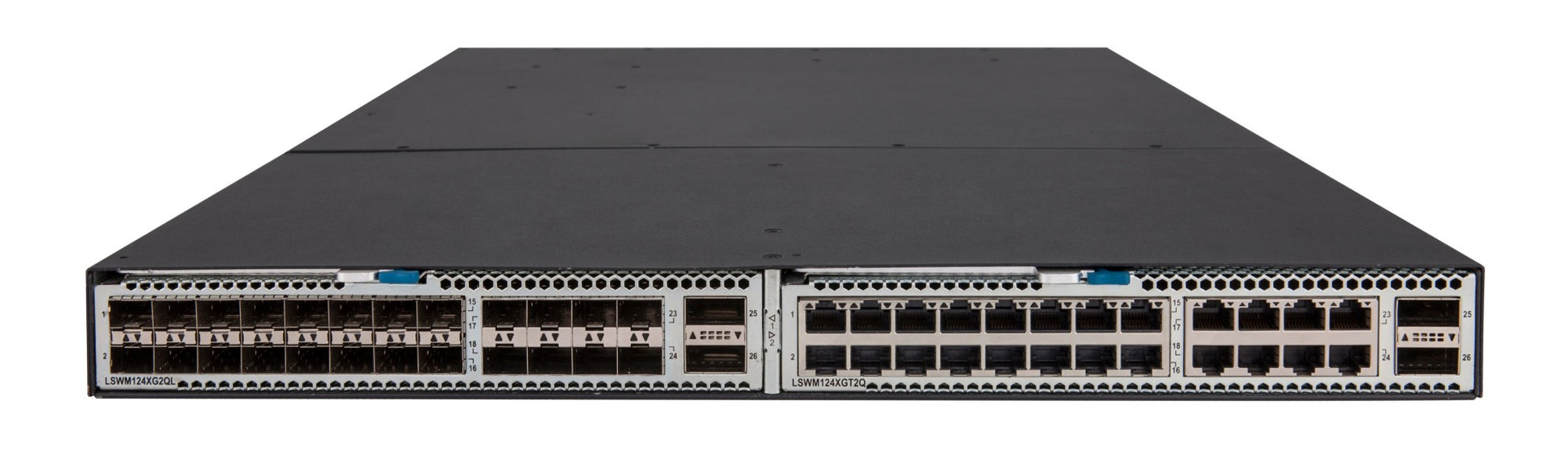 HPE JH390A black switch with 48x10G SFP+ ports and 6x100G QSFP28 uplinks