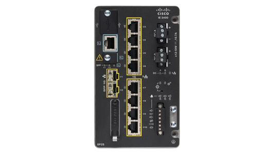 Cisco IE-3400-8P2S-A | 8x1G PoE+ RJ45, 2x1G SFP uplinks | L2/L3 | License: Advantage (NA)