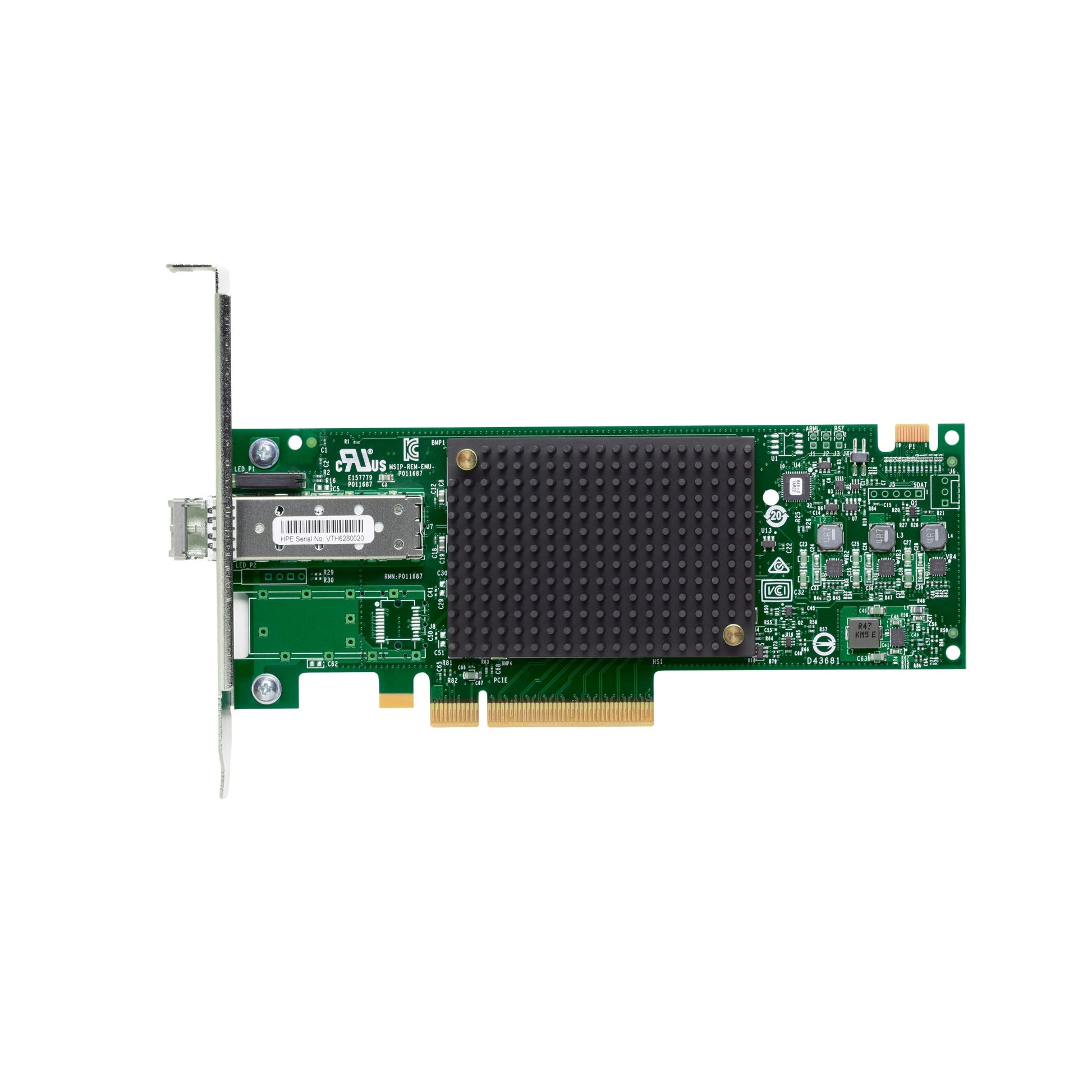 HPE Q0L11A 32G Fibre Channel HBA PCIe card with green circuit board