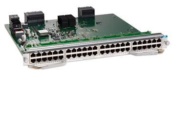 Cisco C9400-LC-48P | 48x 10/100/1000 RJ-45; PoE+ (30W, 802.3at); 0 uplinks; Network Essentials/Advantage