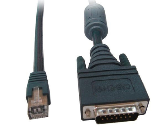 Cisco CAB-E1-PRI | E1/ISDN PRI cable, DB-15 male to RJ-45 (RJ-48C), 120Ω balanced, 3 m (10 ft), green jacket