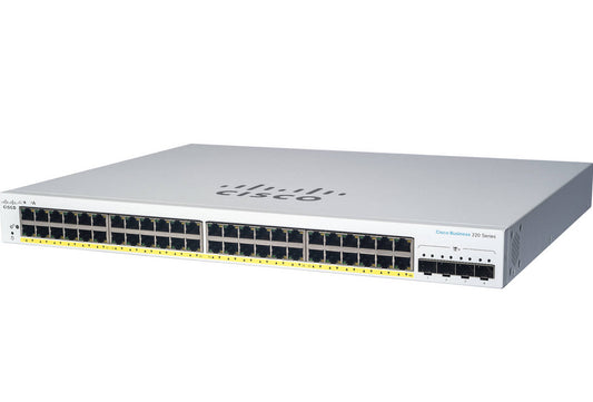 Cisco CBS220-24P-4X-AU | 24x 1G, PoE+ (802.3at); 4x 10G SFP+; Smart L2