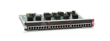 Cisco WS-X4424-GB-RJ45 switch module with 24x 1G RJ45 black and silver ports