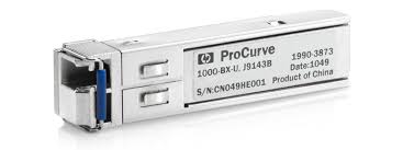 Aruba J9143B 1G SFP BiDi transceiver with blue LC fiber connector
