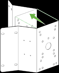 Meraki MA-MNT-MV-79 | corner mount adapter | MV cameras | wall-to-corner interface for expanded FOV