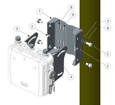 Cisco IW-ACC-PMK1 black silver pole wall mount kit for outdoor AP