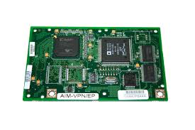 Cisco AIM-VPN-EP NIC with green circuit board and silver components