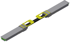 Yellow black safety harness with green accents, NVIDIA 980-9IAM1-00X001 1.6m OSFP cable