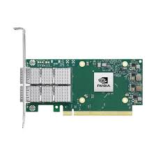 Green NVIDIA ConnectX-6 Dx 100GbE dual-port QSFP56 adapter card