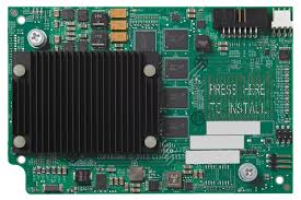 Cisco VIC 1380 mezzanine CNA card with green PCB, black heatsink, silver components