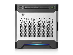 HPE HPE-MicroServer-G8 | Micro tower | 1-socket Intel Celeron/Pentium/Xeon E3 v2 | 4x 3.5in LFF bays | up to 16GB DDR3 ECC UDIMM (2 DIMMs) | 2x 1GbE + iLO 4 | PCIe x16 | B120i SW RAID