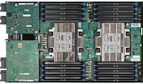 Cisco UCSX-X10C-GPUFM silver motherboard with black RAM slots and heatsinks