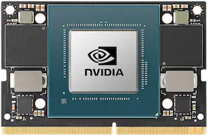 Nvidia jetson orin nx 8gb ai module with teal circuit board and silver metallic components featuring 1024-core ampere gpu
