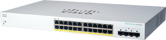 Cisco CBS220-24P-4G-AU | 24x 1G, PoE+ (802.3at); 4x 1G SFP; Smart L2