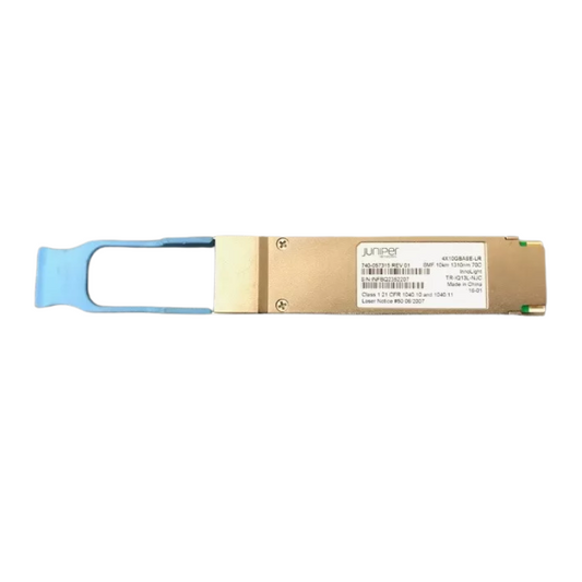 Juniper JNP-QSFP-4X10GE-LR blue gold QSFP+ fiber optic connector