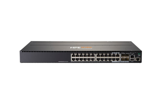 Aruba JL319A | 24x 1GbE RJ-45; PoE: None; Uplinks: 1x modular slot (4x 10Gb SFP+ / 2x 10GBase-T / 1x 40GbE options); L2/L3 Lite