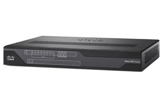 Cisco C897VAB-K9 black router with VDSL2 ports and sleek design