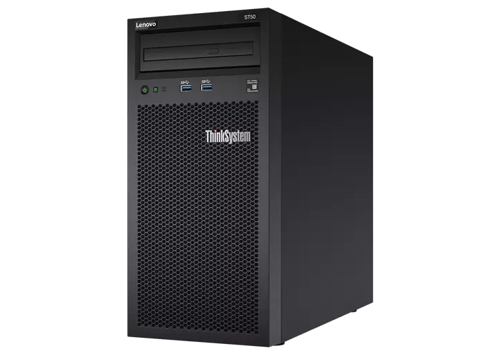 Lenovo ST50 | compact tower server; 1-socket Intel; ECC support; 3.5/2.5in bays; XClarity management