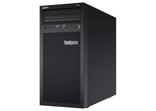 Lenovo ST50 | compact tower server; 1-socket Intel; ECC support; 3.5/2.5in bays; XClarity management