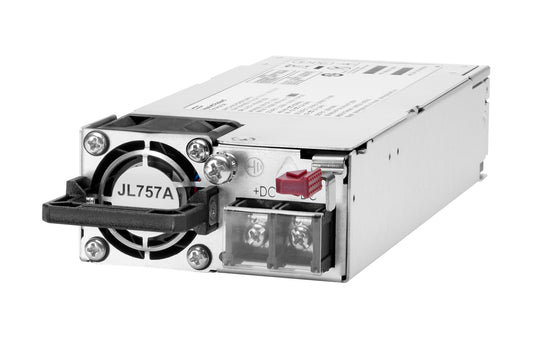 Aruba JL757A 250W non-PoE PSU with silver case and red black connectors