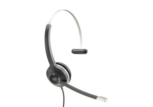 Cisco CP-HS-W-531-RJ | wired single-ear on-ear, QD headset with RJ-9 cable, noise-cancelling boom mic, call control via desk phone, enterprise IP phone compatible