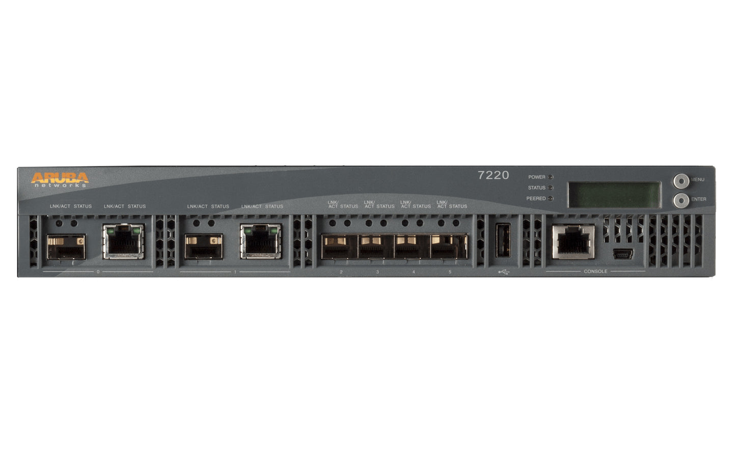 Aruba JW751A | Mobility controller | RW domain | 40 Gbps data-plane | 10GbE SFP+ uplinks | HA/VRRP, role-based firewall, AppRF | License: AP capacity-based + feature add-ons