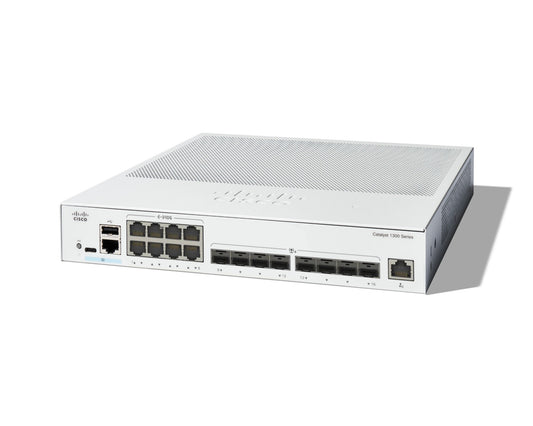 Cisco C1300-16XTS | 8x 10GBASE-T, 8x 10G SFP+ | non-PoE | uplinks: 8x 10G SFP+ | license: perpetual