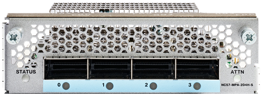 Cisco NC57-MPA-2D4H-FC silver switch with 4-port blue label