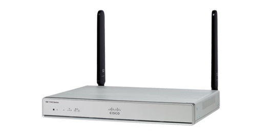 Cisco C1111-4PWZ | ISR 1100 4P Wi‑Fi | Dual GE WAN, 4x GE LAN PoE-Out | SD-WAN | Dual‑band 802.11ac Wave 2 (RoW) | No LTE