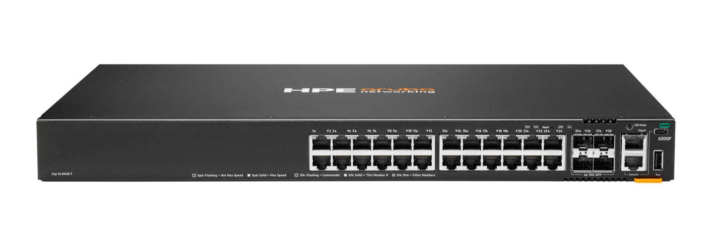 Aruba JL724B HPE 1920-48G switch with black housing and silver ports