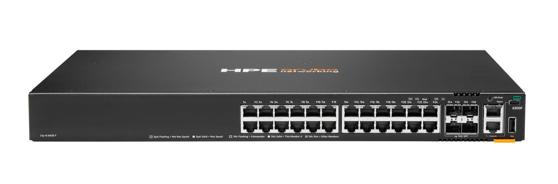 Aruba JL724B HPE 1920-48G switch with black housing and silver ports