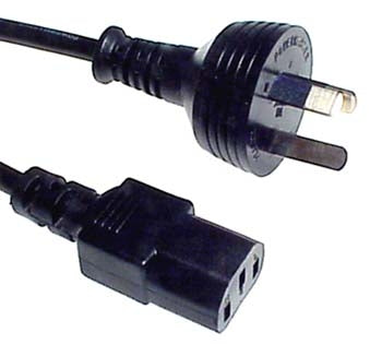 Cisco CAB-ACA-RA | AU Type I to IEC C13 right‑angle power cord, 2.5m, black