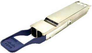 Silver and blue metal clip-on earbuds for Cisco OSFP-800G-VR8