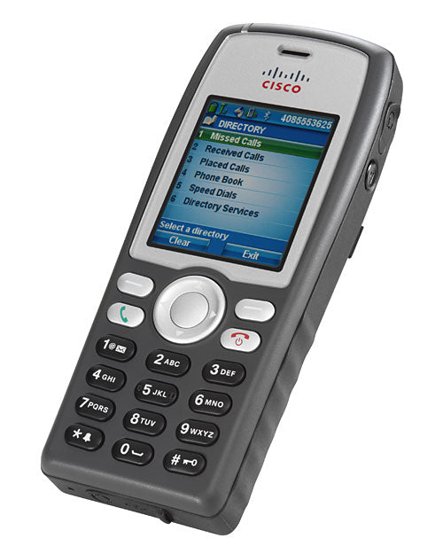 Cisco CP-7925G-EX-K9 silver wireless IP phone with touch screen keypad