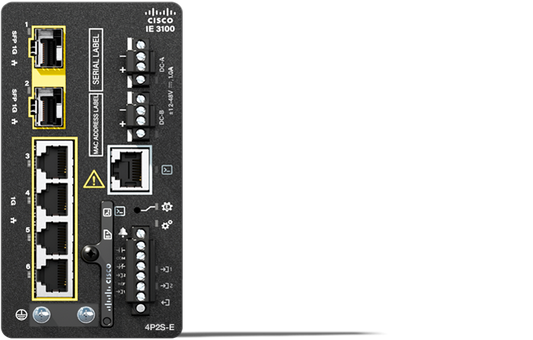 Cisco IE-3100-4P2S-E | 4x 1G RJ-45 PoE+ (802.3at), 2x 1G SFP uplinks, Network Essentials