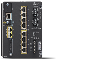 Cisco IE-3300-8U2X-A | 8x 1G RJ45 (4x PoE++ 802.3bt T3), 2x 10G SFP+ uplinks | L3 | Network Advantage | Rugged Modular