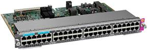 Cisco WS-X4748-12X48U-E | 48x access (12x mGig 1/2.5/5/10G + 36x 10/100/1000 RJ-45) | UPOE 60W | no uplinks