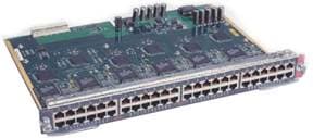 Cisco WS-X4148-RJ45V | 48x 10/100 RJ-45 | PoE: Inline Power (pre-802.3af) | uplinks: none