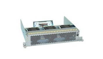 Cisco N2K-C2248-FAN silver server rack with black mesh panels