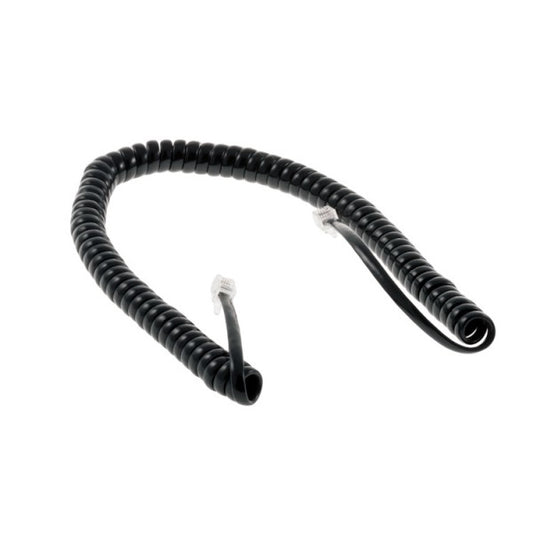 Cisco CP-HANDSET-CORD | Handset cord | length: 0.45 m | type: coiled | connectors: 4P4C (RJ9) to 4P4C | color: black