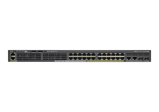 Cisco WS-C2960X-24PSQ-L 24-port PoE+ switch with 10G SFP+ uplinks