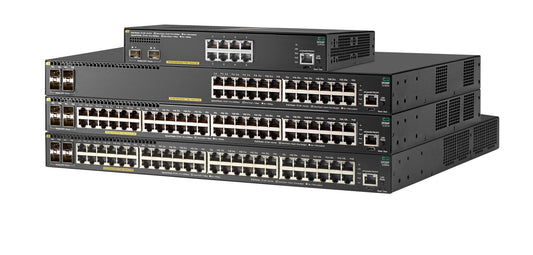 Aruba JL263A | 24x 1G RJ-45 | PoE+ 802.3at, 370W | 4x 10G SFP+ uplinks | license-free L2/L3 static routing