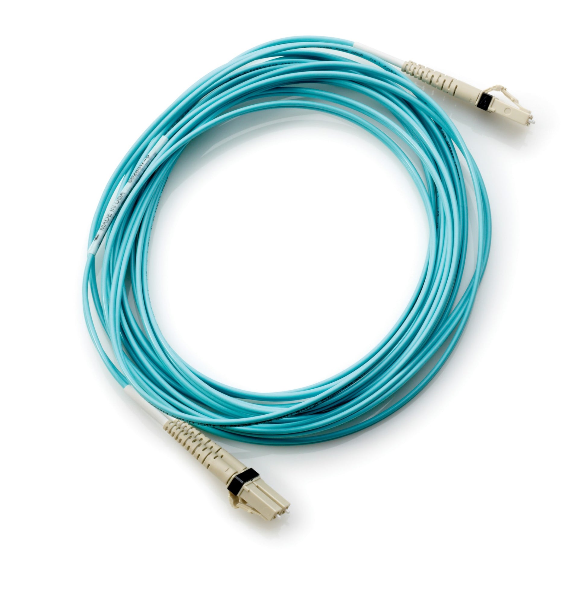 HPE AJ839A OM3 MMF LC-LC duplex aqua fiber optic cable, 50m