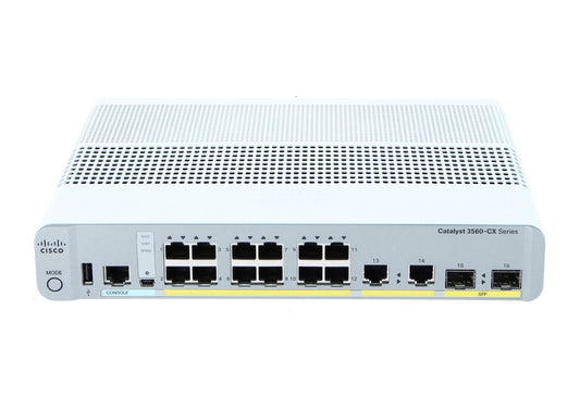 Cisco WS-C3560CX-12TC-S switch with 12x 1G ports and 4x uplinks