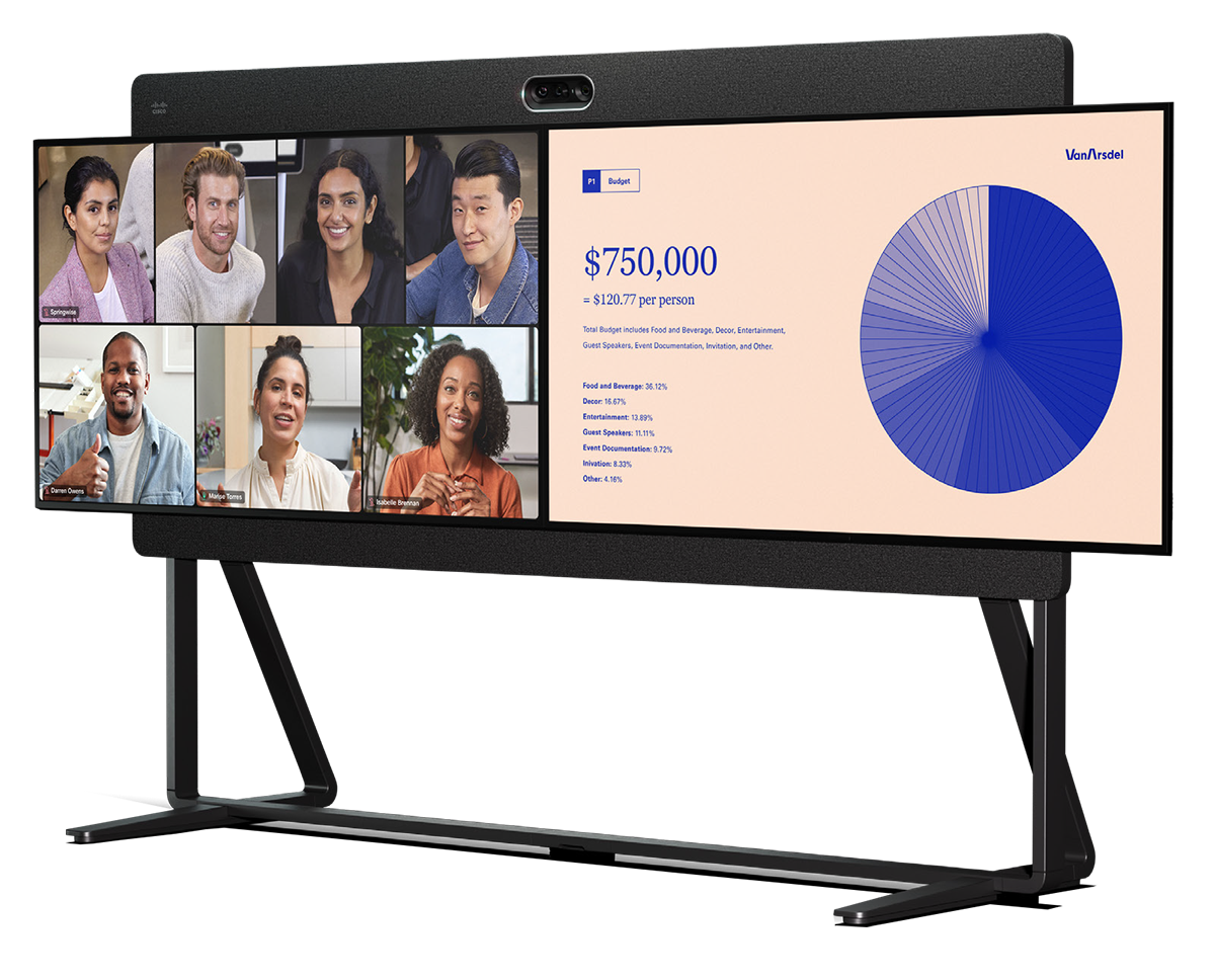 Cisco CS-KIT-EQX-C-K9 | Room Kit EQX integrated codec | 4K60 conferencing | multi-camera ready | multi-display support | Carbon Black