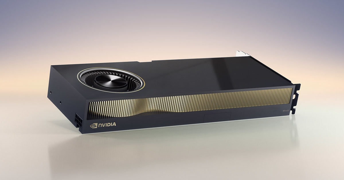 Black nvidia geforce rtx 3090 graphics card with gold heat sink and circular fan vent for cisco rtx pro 6000 gpu