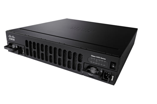 Black Cisco CX60 router with silver accents, ventilation, and ISR4321-SEC-K9 specs