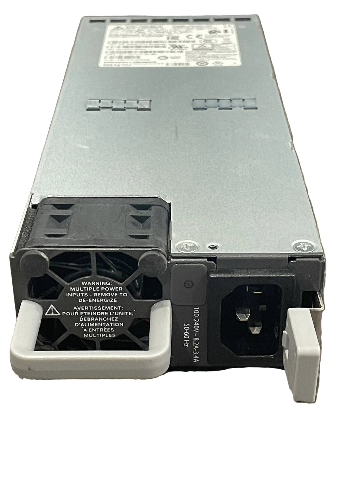 Cisco PWR-CC1-650WAC 650W AC power supply unit with silver body and fan