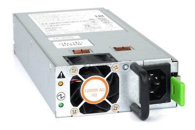 Cisco AIR-PSU2V2-1200W 1200W AC V2 PSU with green handle and silver casing