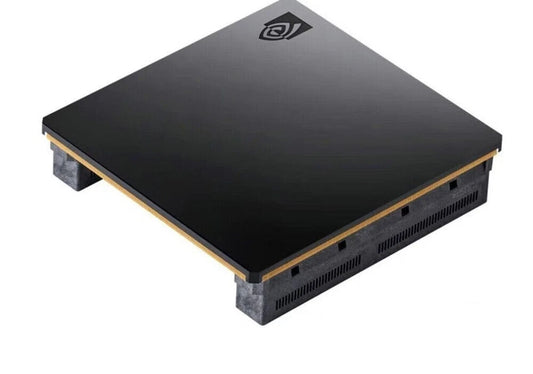 Black and gold NVIDIA NVLink bridge for RTX A6000 GPUs